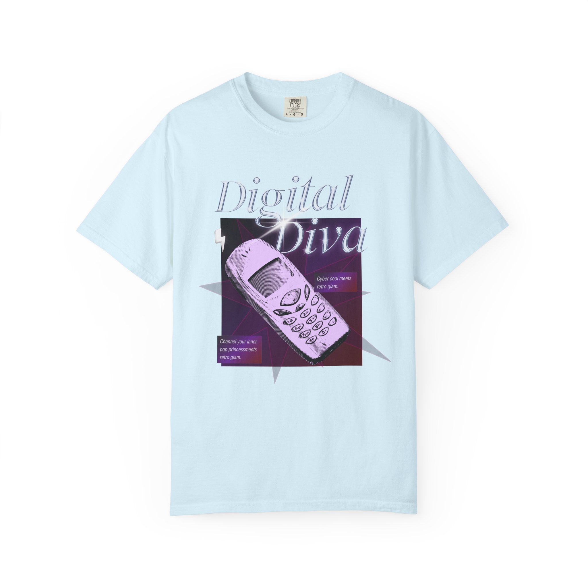 Digital Diva T-Shirt — Retro Mobile Phone Vaporwave Tee
