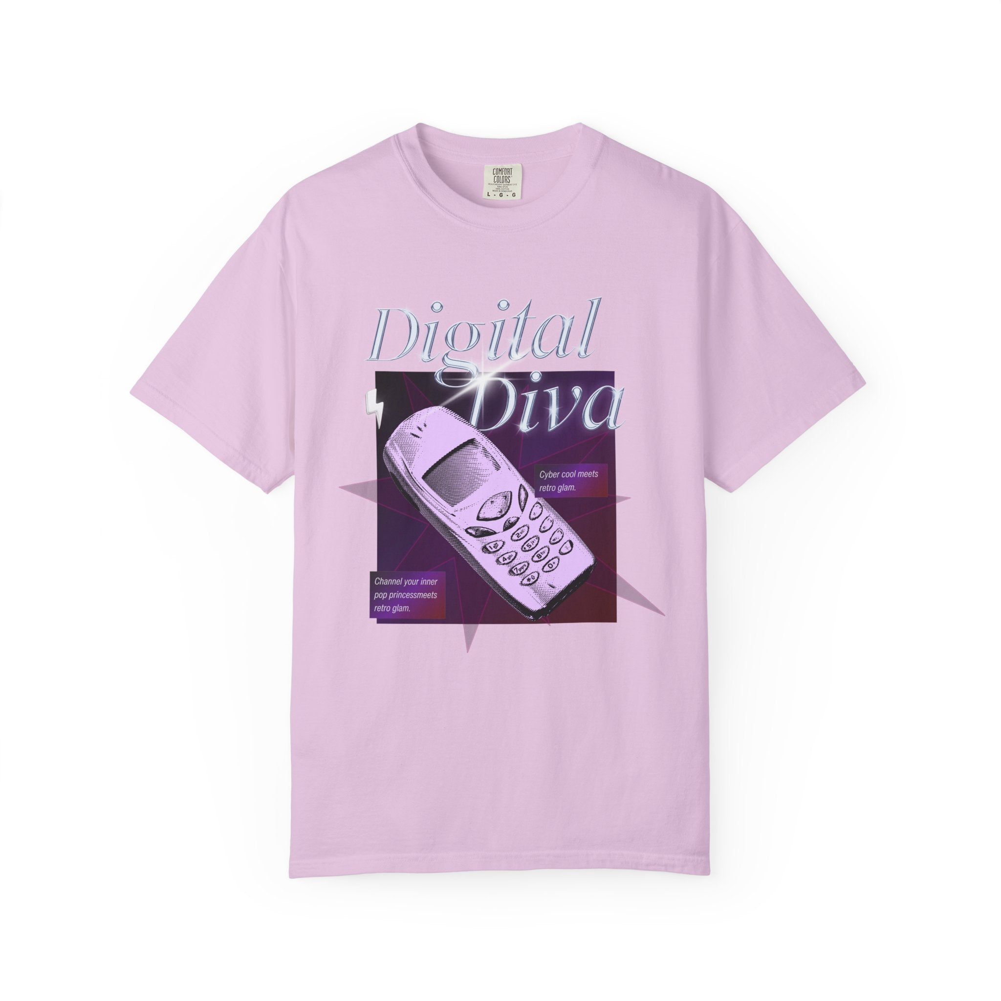 Digital Diva T-Shirt — Retro Mobile Phone Vaporwave Tee