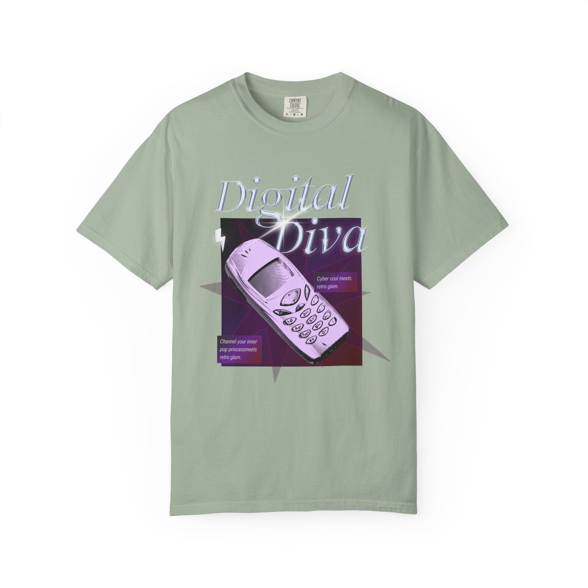 Digital Diva T-Shirt — Retro Mobile Phone Vaporwave Tee