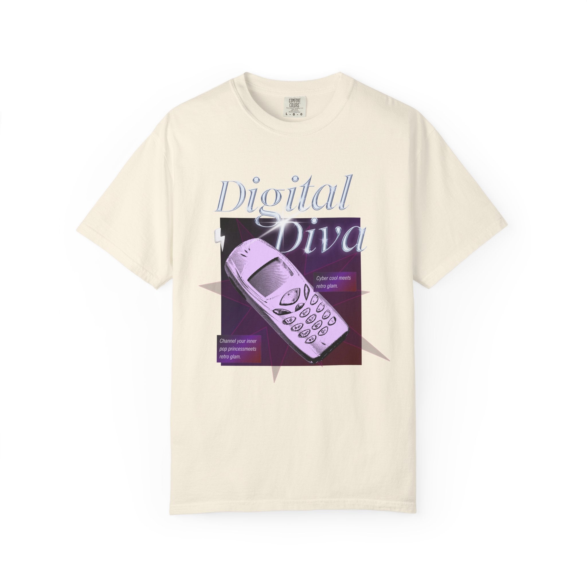 Digital Diva T-Shirt — Retro Mobile Phone Vaporwave Tee