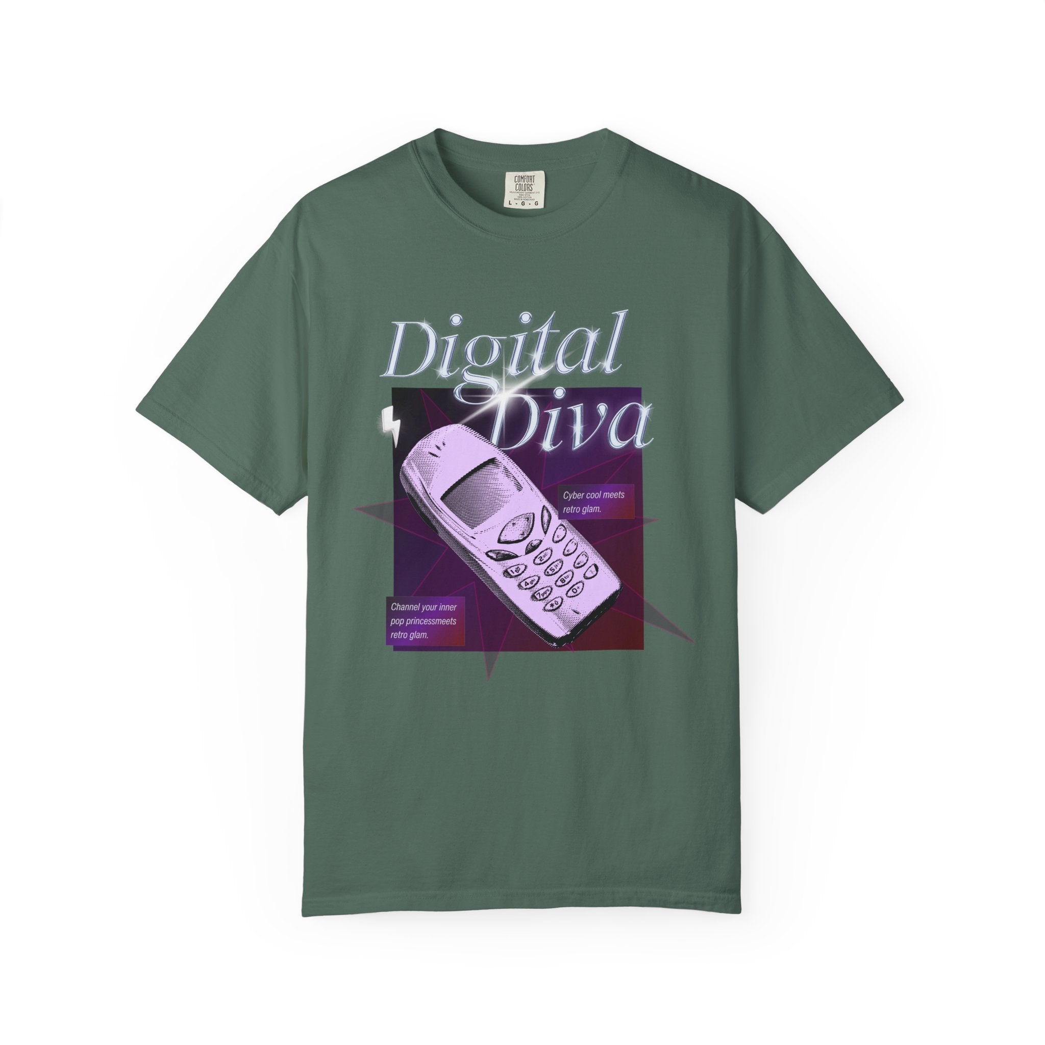 Digital Diva T-Shirt — Retro Mobile Phone Vaporwave Tee