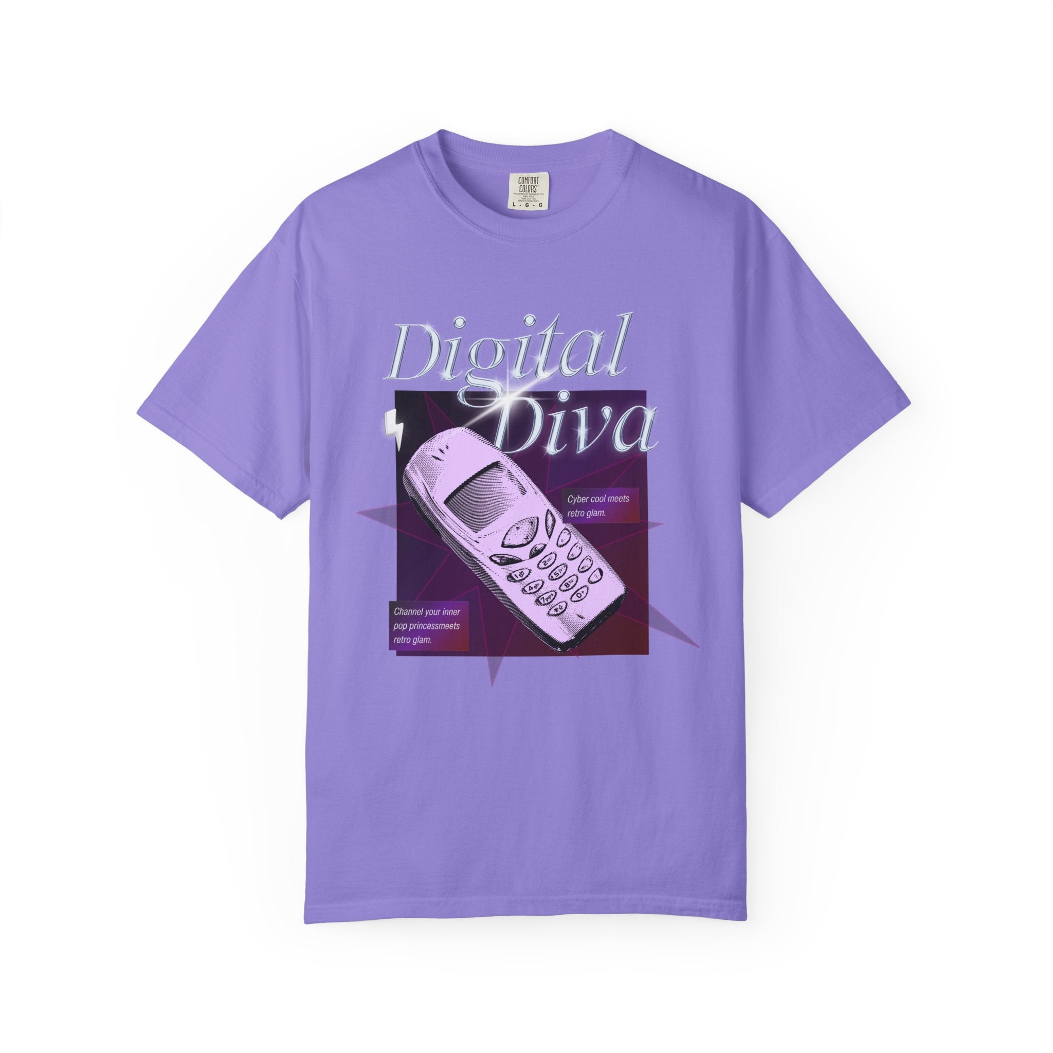 Digital Diva T-Shirt — Retro Mobile Phone Vaporwave Tee