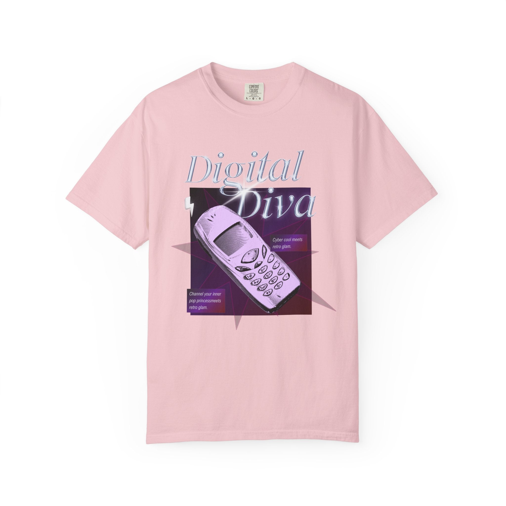 Digital Diva T-Shirt — Retro Mobile Phone Vaporwave Tee