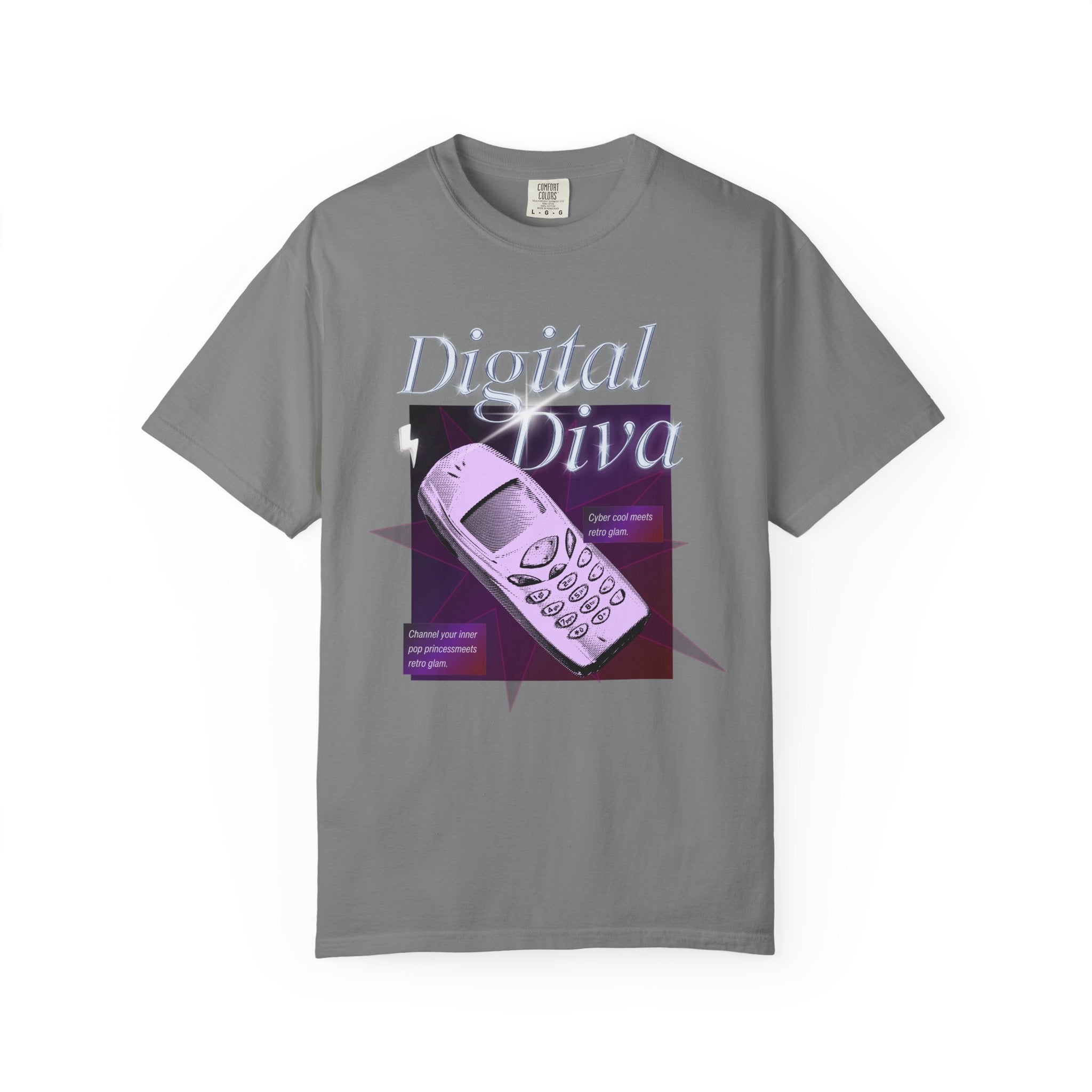Digital Diva T-Shirt — Retro Mobile Phone Vaporwave Tee