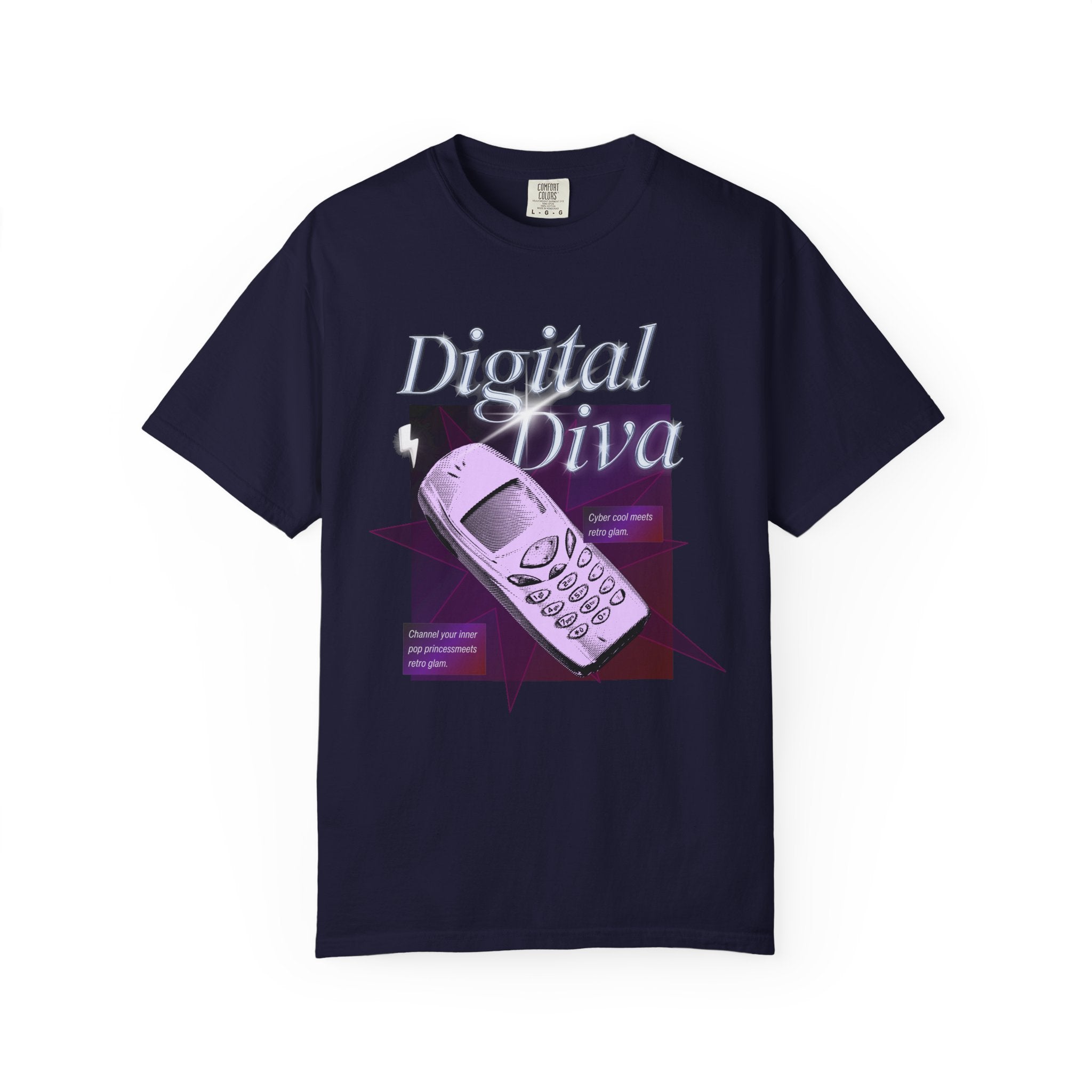 Digital Diva T-Shirt — Retro Mobile Phone Vaporwave Tee