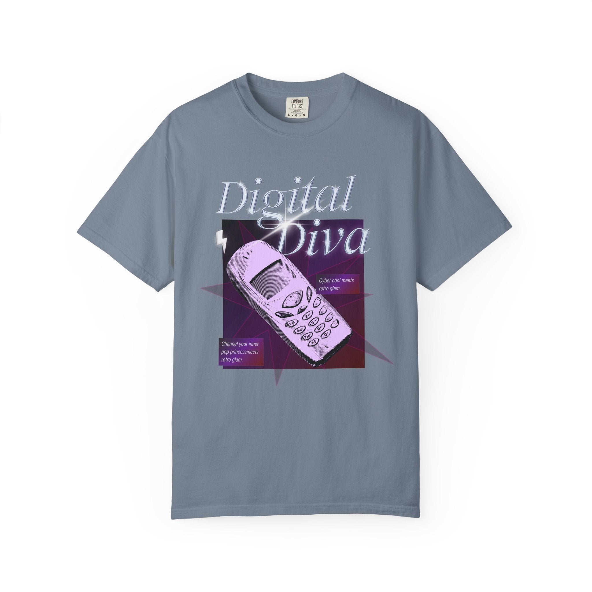 Digital Diva T-Shirt — Retro Mobile Phone Vaporwave Tee