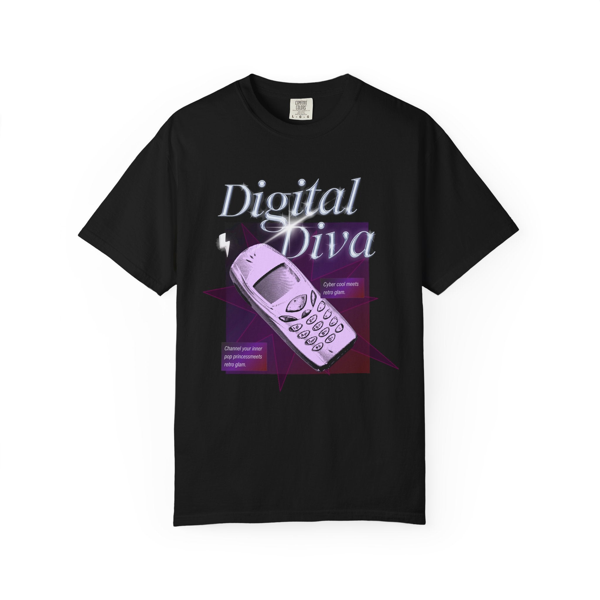 Digital Diva T-Shirt — Retro Mobile Phone Vaporwave Tee