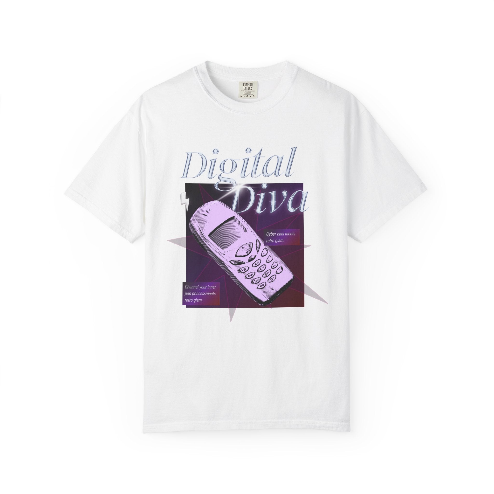 Digital Diva T-Shirt — Retro Mobile Phone Vaporwave Tee
